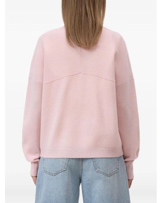 Closed Pink Roll-Neck Long-Sleeve Sweater