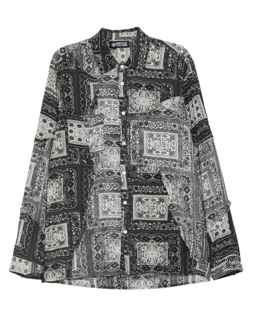 Mostly Heard Rarely Seen Gray Paisley Cut Me Up Shirt for men