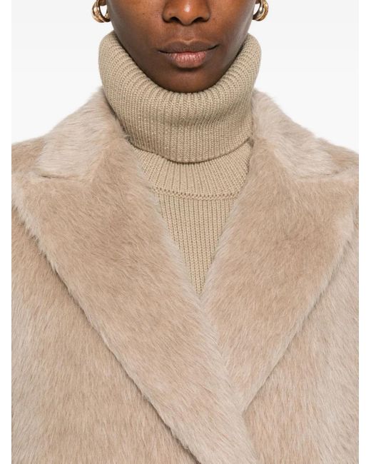 Tagliatore Natural Linden Double-Breasted Pocket Long Coat