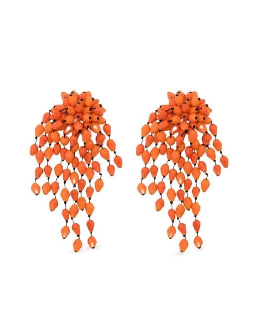 Isabel Marant Orange Ohrringe Mit Perlen