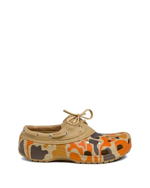 CROCSTM White Boat-Effect Camouflage-Printed Clogs for men