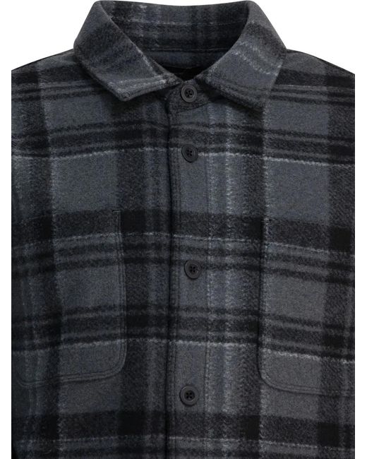 Sobrecamisa A Cuadros Vince de hombre de color Black