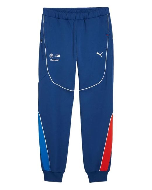 PUMA Blue X Bmw M Motorsport Logo-Detail Track Pants for men