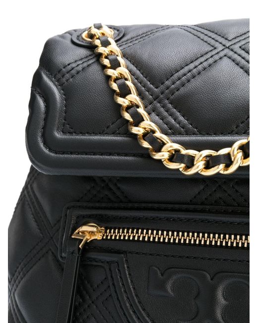 Tory Burch Leather Mini Fleming Soft Backpack in Black - Lyst