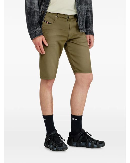 DIESEL Green Slim Shorts for men