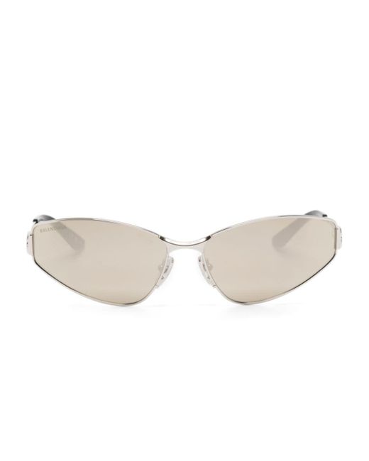 Balenciaga White Razor Cat-eye Sunglasses