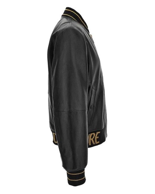 Versace Jeans Couture Bomberjacke Mit Gerippten Details in Black für Herren