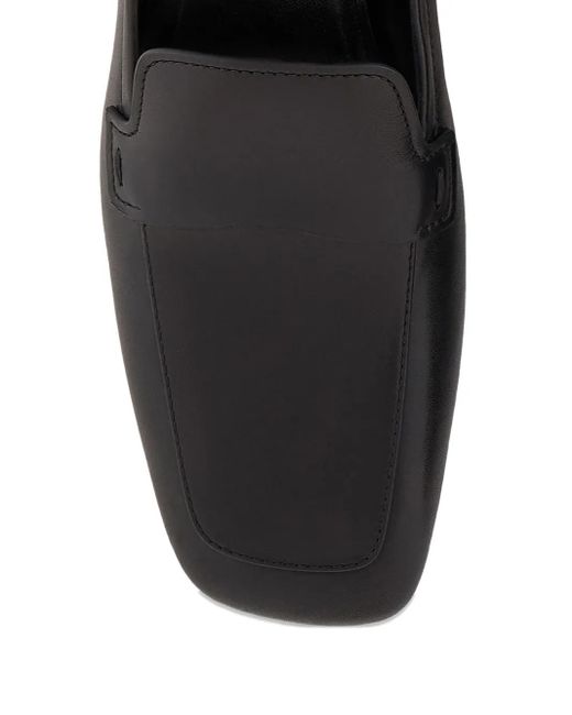 Giorgio Armani Smooth-leather Loafers Black