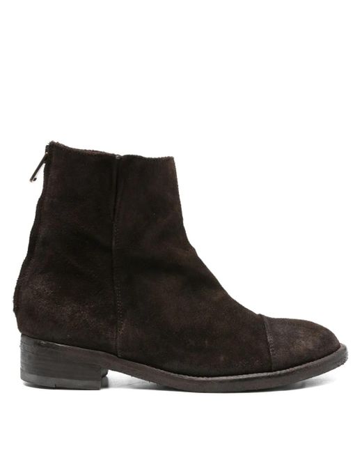 KING TARTUFOLI Black Zip-Detail Suede Boots