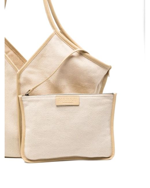 Hereu Natural Calella Panelled Tote Bag