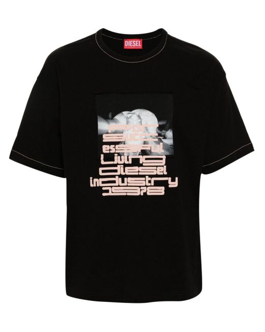 メンズ DIESEL T-bonty-l4 Tシャツ Black