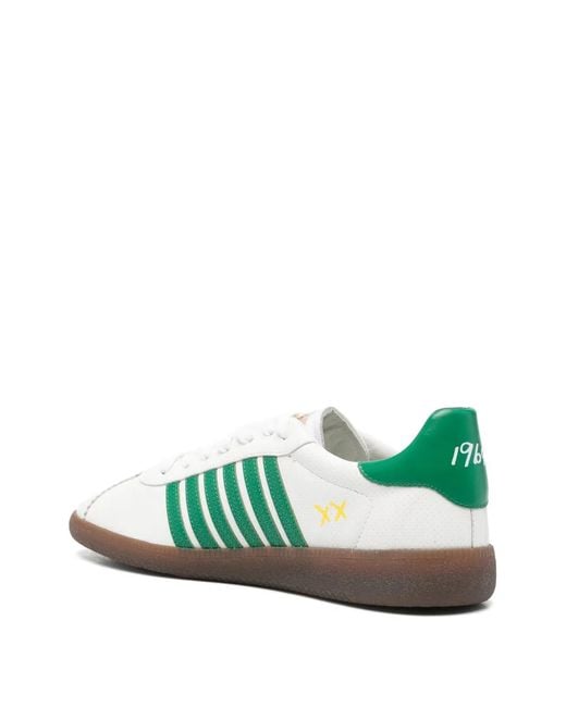 DSquared² White Rebels Striped Sneakers for men