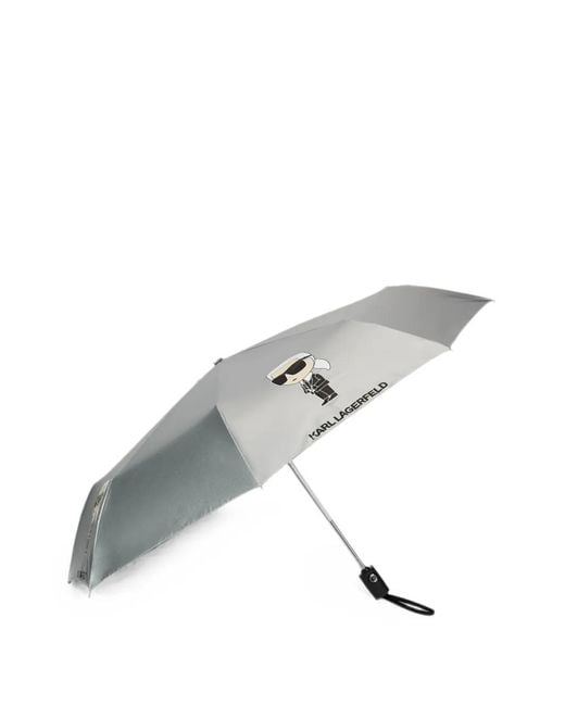 Karl Lagerfeld Ikon Karl Metallic Umbrella