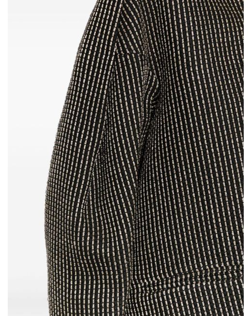 Saiid Kobeisy Black Geometric-pattern Brocade Skirt Suit