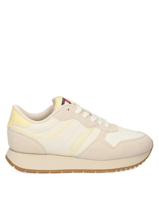 Tommy Hilfiger Suede-panelled Running Sneakers White