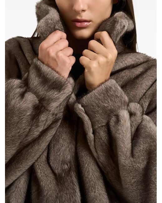 S.w.o.r.d 6.6.44 Brown Belted Faux-Fur Jacket