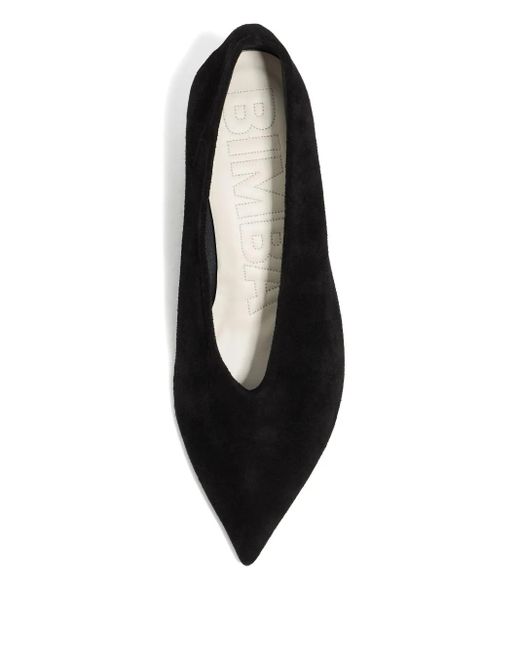 Bimba Y Lola Black Suede Pointed-Toe Pumps