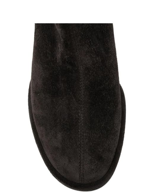 Linda Baumann Black Block-Heel Ankle Boots