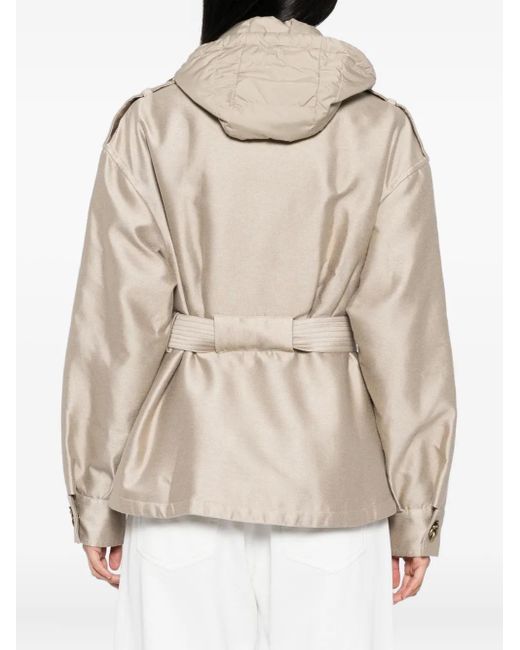 Moncler Natural Embroidered-Logo Jacket
