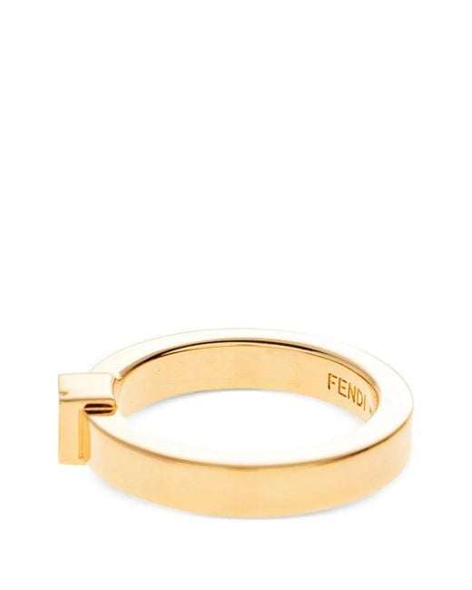 Fendi Metallic Ring Mit Ff