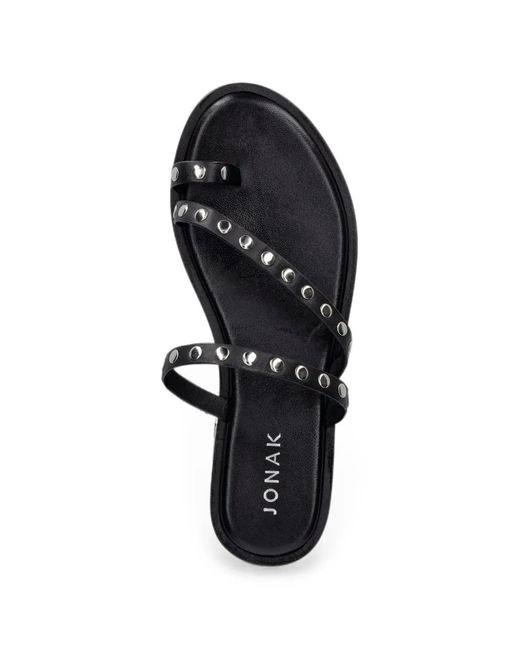 JONAK PARIS White Wicket Stud-Embellished Sandals