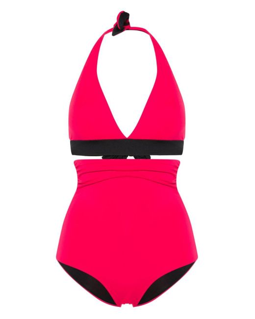 La Petite Robe Di Chiara Boni Pink Triangle-cup High-waisted Bikini