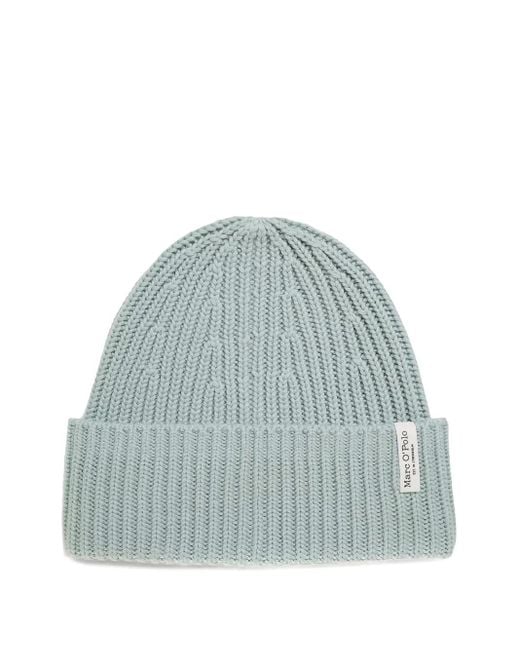 Marc O' Polo Blue Ribbed Knit Beanie
