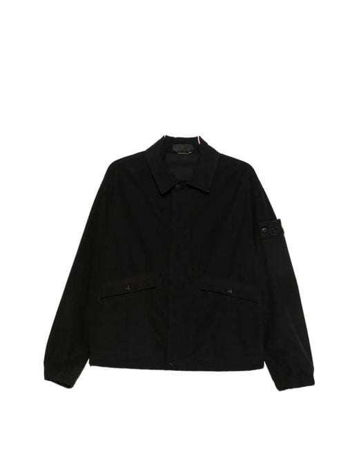 Stone Island Black Ghost Logo-Patch Jacket for men