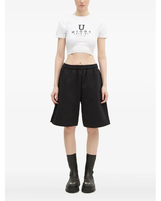 Vetements Black Eye-Chart Cropped Top