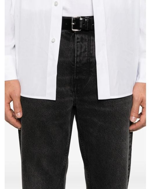 AMI Black Jean À Coupe Droite for men
