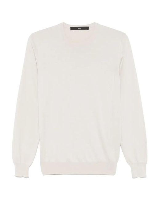 メンズ SAPIO ファインニット Tシャツ White