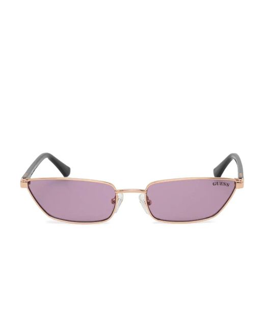 Guess Pink Rectangle-Frame Sunglasses