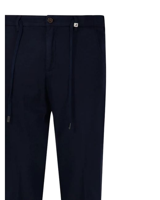 Myths Blue Button-Fastening Trousers for men