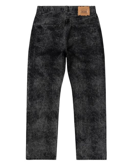 Aries Blue Patterned Jeans