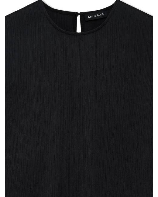 Anine Bing Black Malia Round-Neck Top