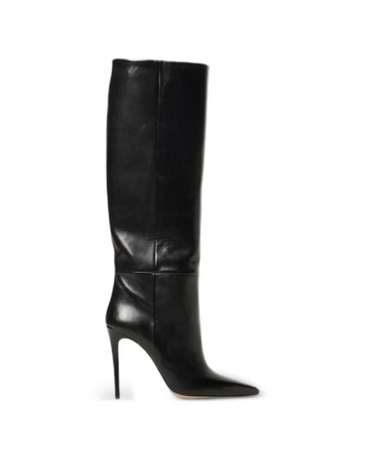 Anna F. Black Bottes Pointues À Talon Aiguille