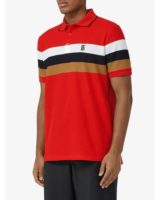red burberry polo mens