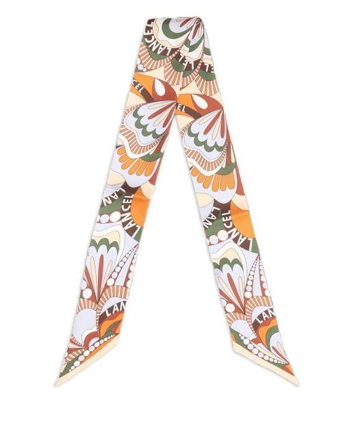 Lancel White Floral-Motif Headband