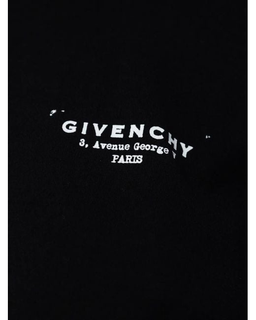 Givenchy Tops ,Zwart ,Katoen Stempel Print Zwart T-Shirt in het Black