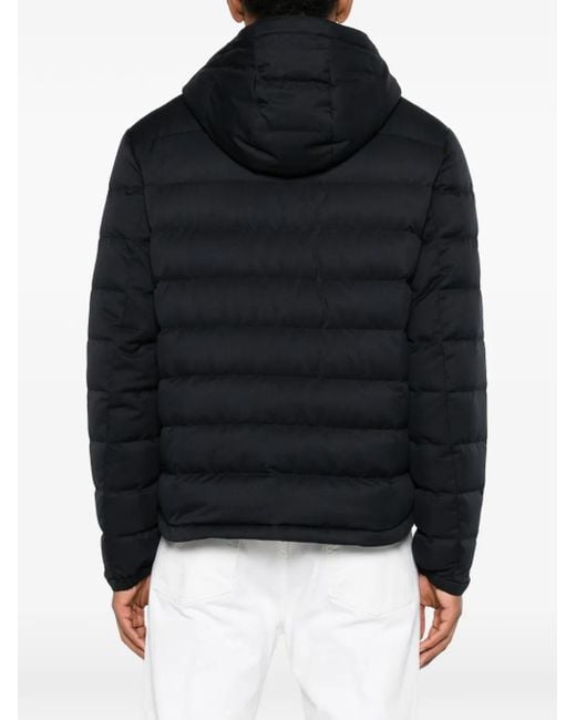 Zegna Black Veste Zippée À Capuche for men