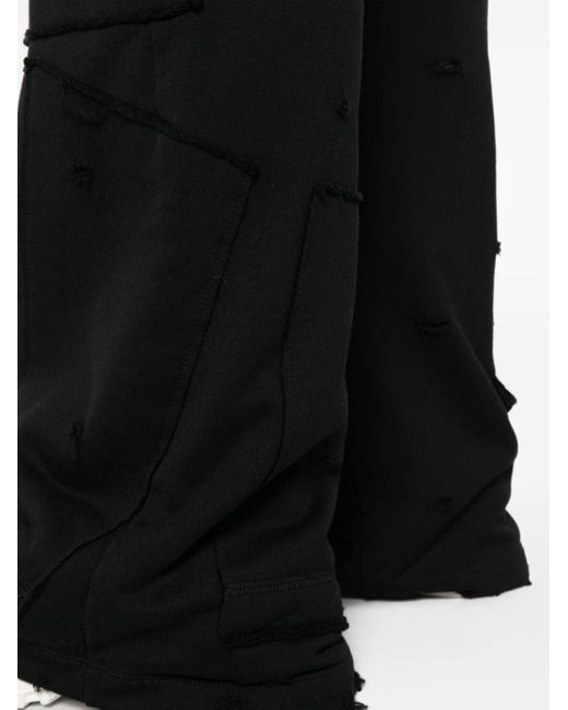 Dolce & Gabbana Black Patchwork Wide-leg Track Pants for men