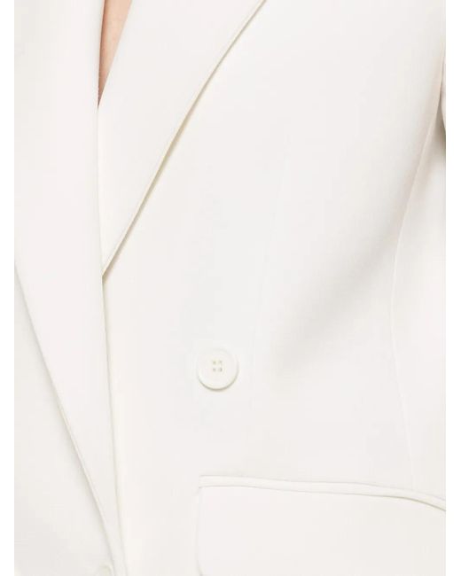 Nissa White Double-Breasted Blazer