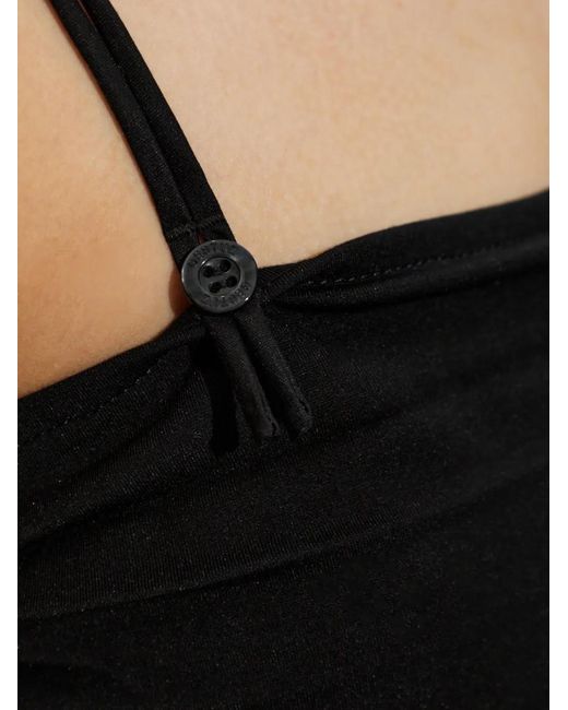 Gestuz Black Erin Ruched Peplum Top