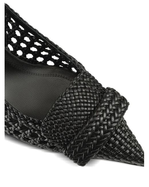Sergio Rossi Black Sr1 Braid Slingback Sandals