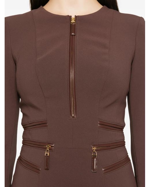 Robe À Fermeture Zippée Elisabetta Franchi en coloris Brown