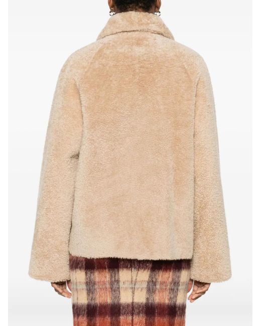 Arma Natural Shearling Collared Jacket