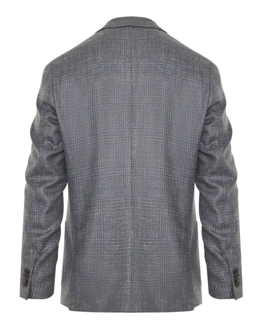 Corneliani Gray Single-Breasted Blazer for men