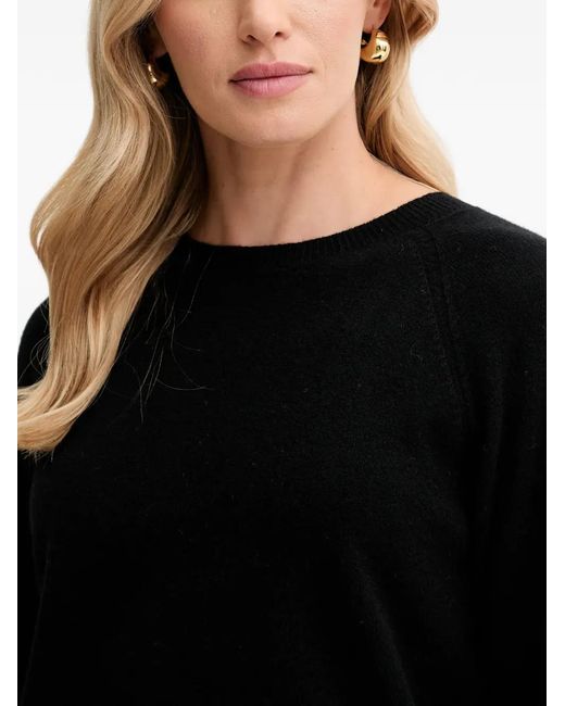 Fracomina Black Round-Neck Sweater