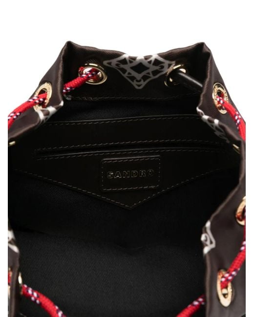 Sandro Black Beuteltasche Aus Leder