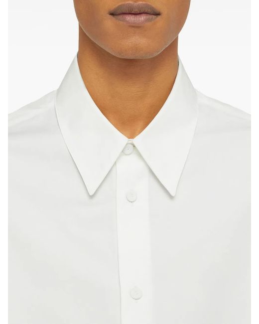 Jil Sander White Cotton Poplin Shirt for men